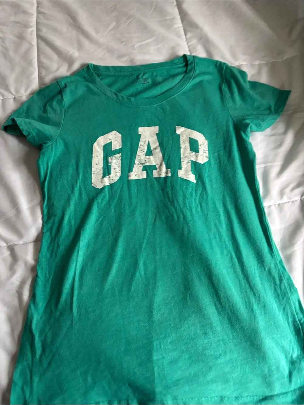 GAP Girls Short Sleeve Teal Logo Tee